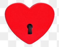 Love lock heart png sticker, transparent background