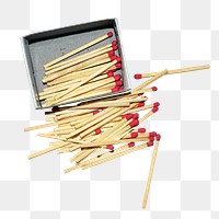 Wooden match png, transparent background