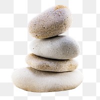 Zen stones png sticker, transparent background