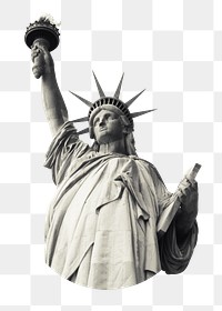 Statue of Liberty png sticker, transparent background