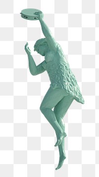 Dancing woman statue png sticker, transparent background