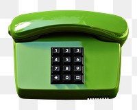 Green analog phone png , transparent background