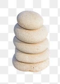 Stacked white stones png sticker, transparent background