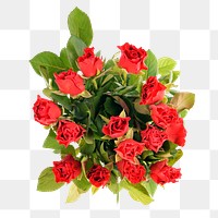 Rose bouquet png sticker, transparent background