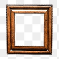 Wooden frame png sticker, transparent background