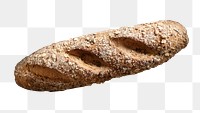 Baguette png food sticker, transparent background