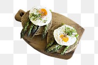 Asparagus sandwich png food sticker, transparent background