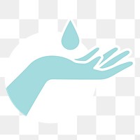 Covid-19 prevention png sticker, hand washing, transparent background