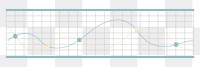 Wavy line graph png table sticker, transparent background