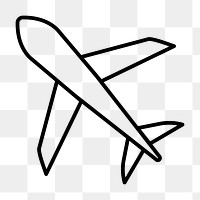 Airplane icon png sticker, travel graphic, transparent background