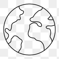 Globe icon png sticker, environment graphic, transparent background