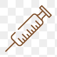 Needle icon png sticker, health graphic, transparent background