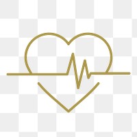 Beating heart icon png sticker, health graphic, transparent background