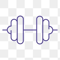 Dumbbell fitness icon png sticker, health graphic, transparent background