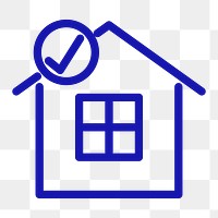 Home isolation icon png sticker, healthcare graphic, transparent background