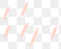 Brushstroke texture png pink sticker, transparent background