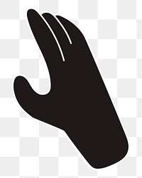 Black hand png gesture sticker, transparent background