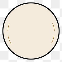 Round badge png  sticker, transparent background