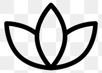 Simple flower png logo element, transparent background