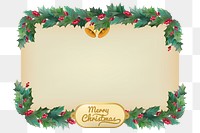 PNG festive Christmas frame sticker, transparent background