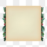 PNG festive Christmas frame sticker, transparent background