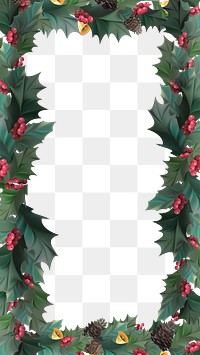 Christmas frame png festive sticker, transparent background