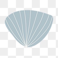 Blue shell png sticker, transparent background