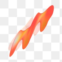 Orange abstract shape png sticker, transparent background