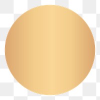 Gold circle png sticker, transparent background
