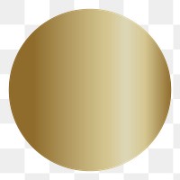 Gold circle png sticker, transparent background