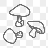 Mushroom png doodle sticker, transparent background