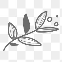 Leaf png doodle sticker, transparent background