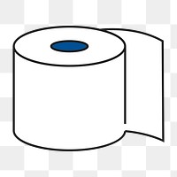 Tissue paper png sticker, toilet essential graphic, transparent background
