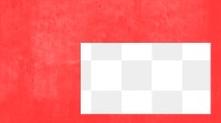 Red frame png textured design sticker, transparent background