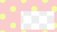 PNG pink polka dots frame sticker, transparent background