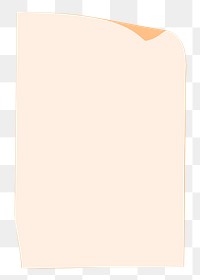 Pastel orange paper png sticker, transparent background