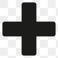 Health cross png icon sticker, plus sign, transparent background