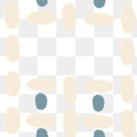 PNG block printing pattern sticker, transparent background