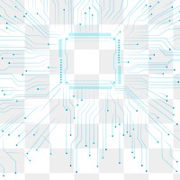 Circuit board png technology sticker, transparent background