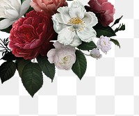 Floral border png sticker, transparent background