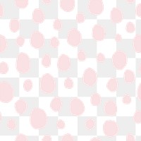 Png pink polka dot pattern, transparent background