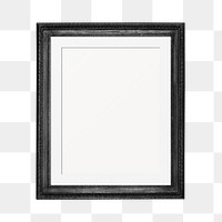  Png black picture frame sticker, transparent background