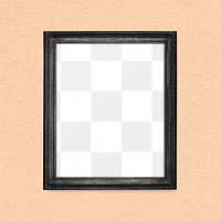 Black frame png mockup, transparent design 