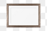 Bronze frame  png sticker, transparent background