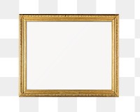 Gold frame  png sticker, transparent background