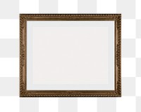 Dark brown frame png sticker, transparent background