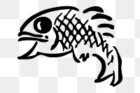 Fish png  illustration, transparent background. Free public domain CC0 image.