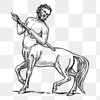 Centaur png  illustration, transparent background. Free public domain CC0 image.