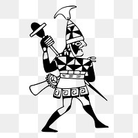 Mayan drawing png  illustration, transparent background. Free public domain CC0 image.