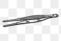 Tweezers png  illustration, transparent background. Free public domain CC0 image.